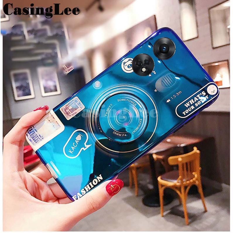 Ốp Điện Thoại Hình Máy Ảnh Ánh Xanh Cho OPPO Reno 8T 8 Reno8 Reno8T