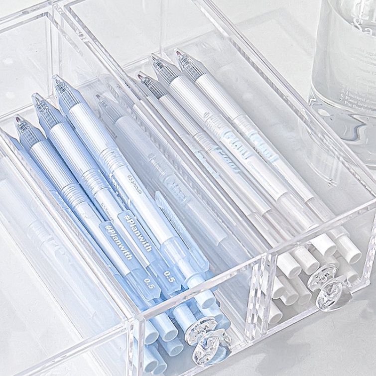 Đĩa Cdaily Cdaily Chất Lượng|Set 5 Bút Bi Mực Đen Ngòi 0.5mm Nhanh Khô Cho Học Sinh