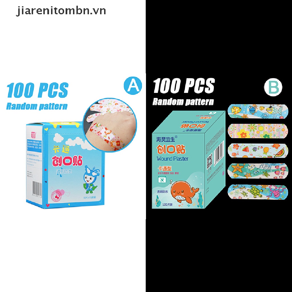 Set 100 Băng Keo Cá Nhân Trong Suốt Thoáng Khí Chống Thấm Nước