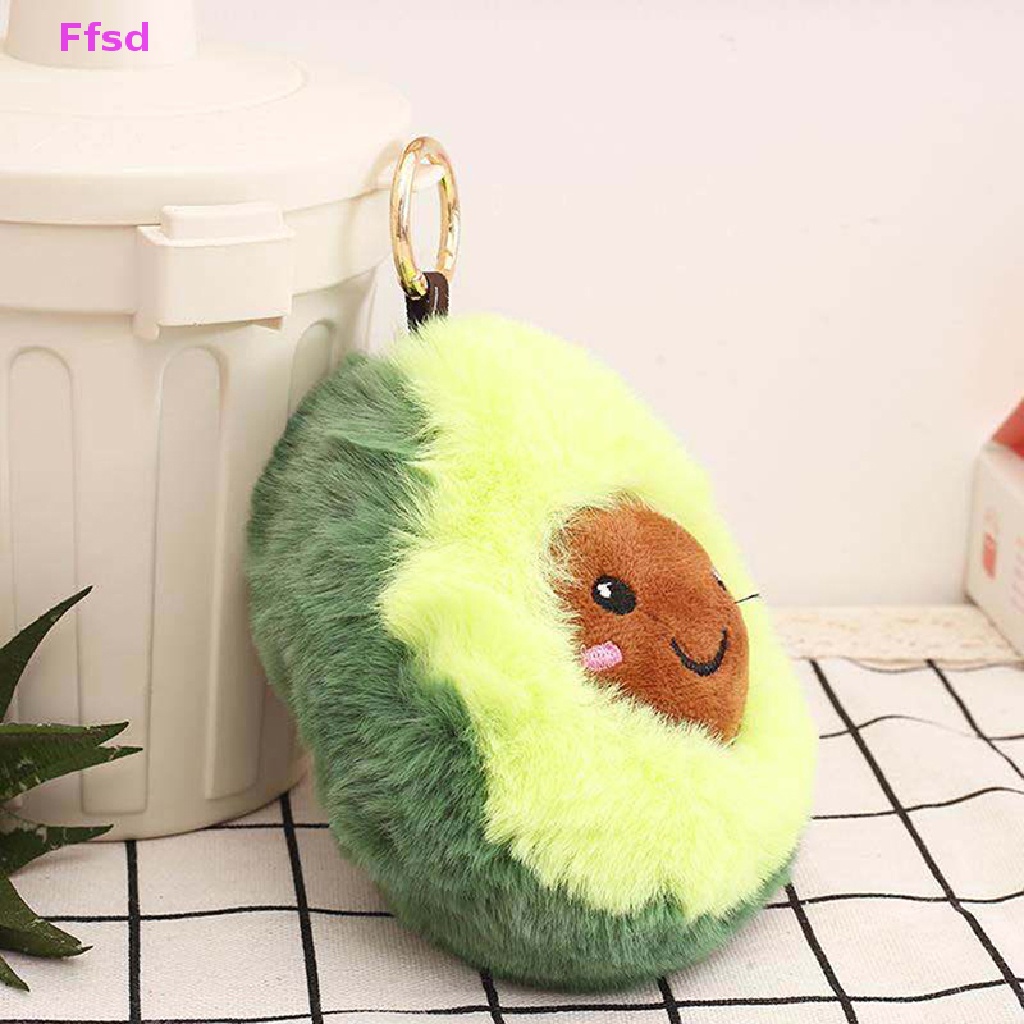 {Ffsd} Móc Khóa Hình Quả Bơ Nhồi Bông Mặt Cười Dễ Thương Trang Trí Ba Lô Học Sinh * Bán Chạy