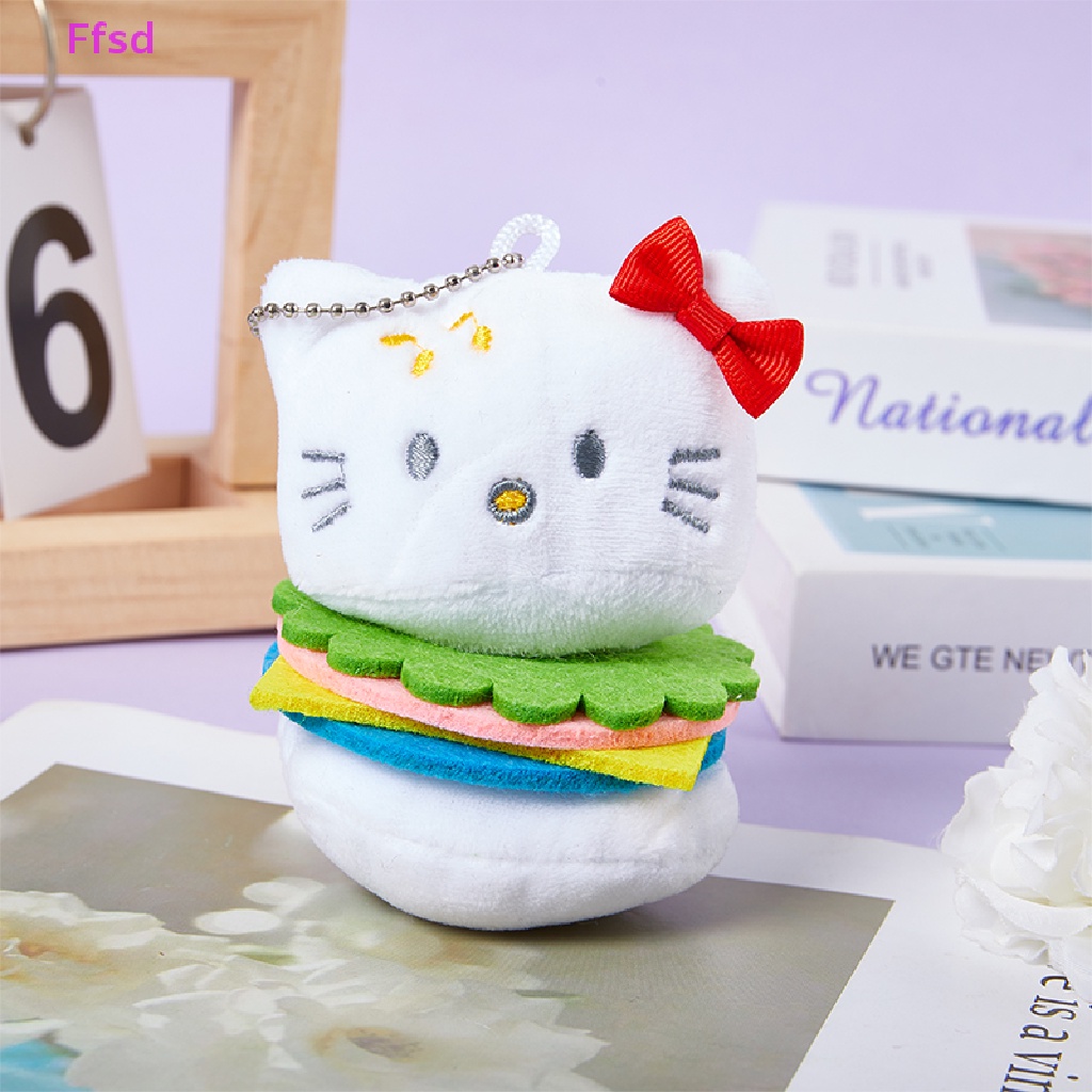 {Ffsd} Móc Khóa Hình Mèo Bông Phong Cách Hoạt Hình Hamburger Dễ Thương Làm Quà Tặng Sinh Nhật * Hàng Bán Chạy