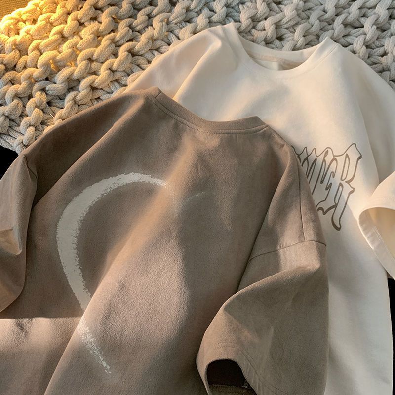 Áo Thun 100% Cotton Ngắn Tay Dáng Rộng Thời Trang Mùa Hè Dành Cho Nam