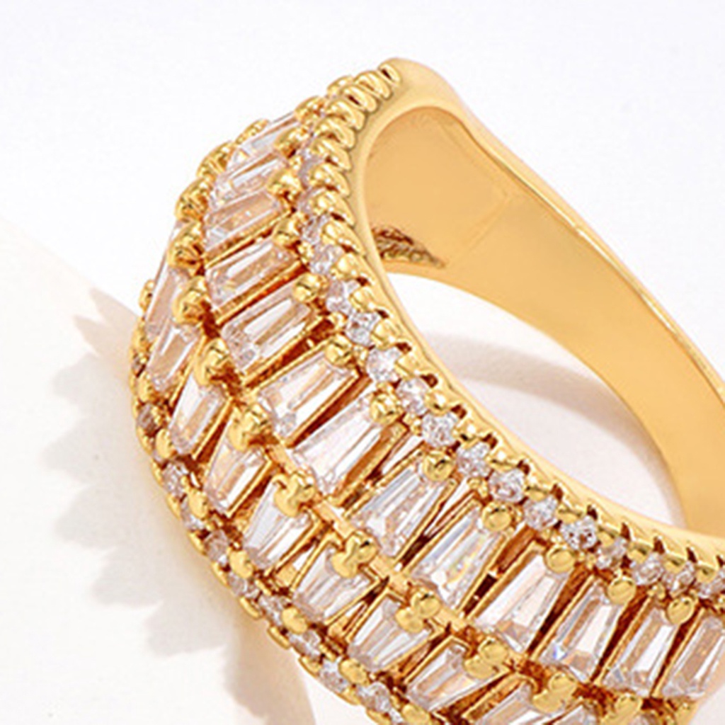 Nhẫn Mở Đính Đá Zircon Sang Trọng Có Thể Điều Chỉnh