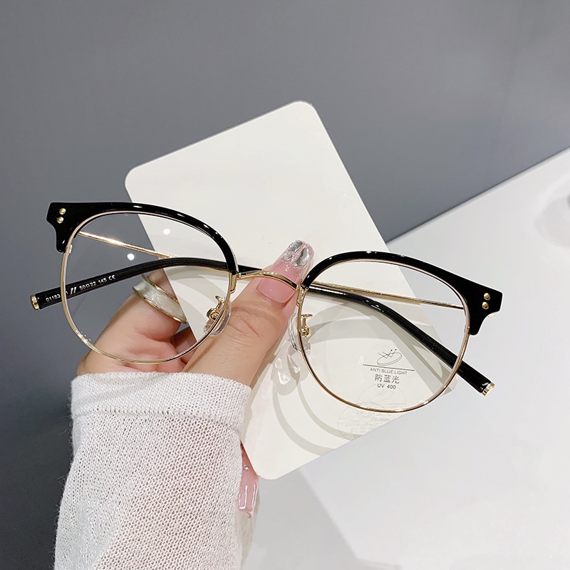 Kính Mát Tr90 Gọng Oval Chống Ánh Sáng Xanh Thời Trang Cho Nữ