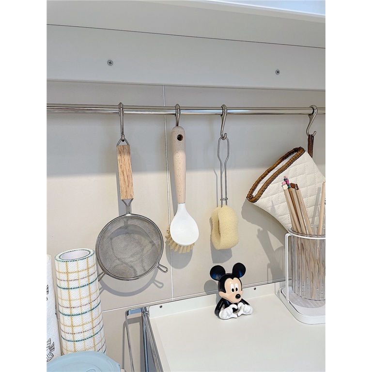 Bàn Chải Vệ Sinh Nhà Bếp Tay Cầm Dài Không Dầu Đa Năng