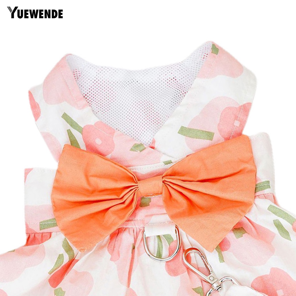 Yue.z Set Áo Và Chân Váy In Hoa Siêu Mỏng Thoải Mái Dễ Lau Chùi Thời Trang Mùa Hè Dành Cho Cún Cưng