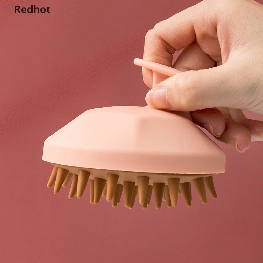 Bàn Chải Tắm Massage Da Đầu Bằng Silicone Tiện Dụng