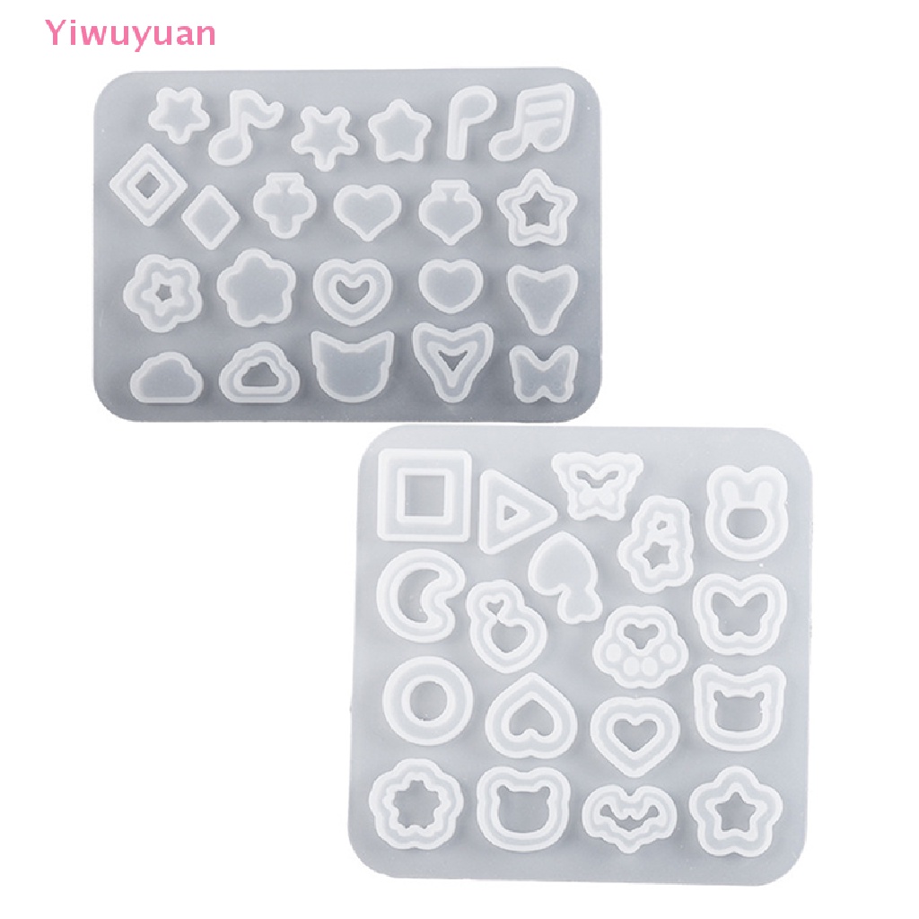 < Yiwuyuan > Khuôn Silicon Làm Mặt Dây Chuyền / Bông Tai DIY Hình Mặt Trăng / Ngôi Sao / Đầu Thỏ / Lắc Đầu