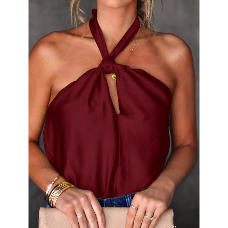 Áo Hai Dây Cổ Sâu Hở Lưng Gợi Cảm Dành Cho Nữ