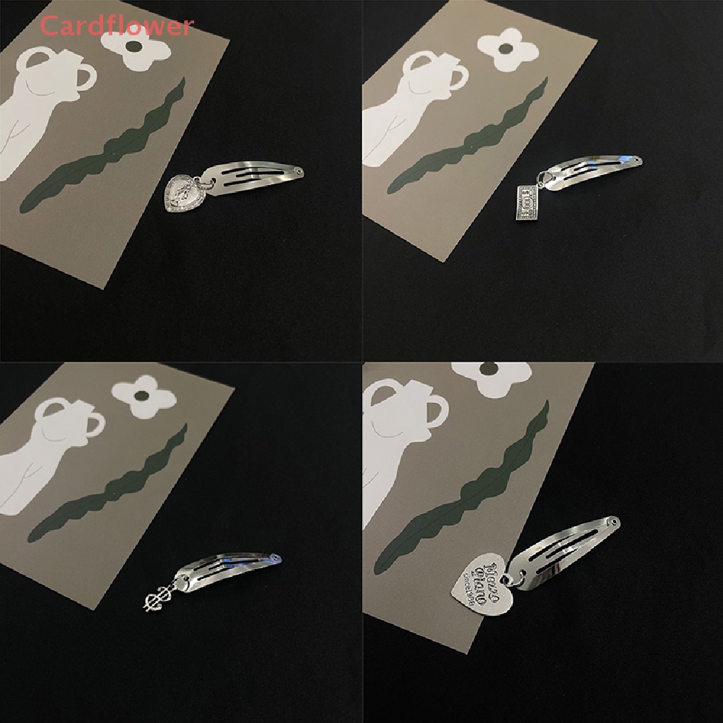 1 Kẹp Tóc Kim Loại Màu Bạc Hình Trái Tim Thời Trang