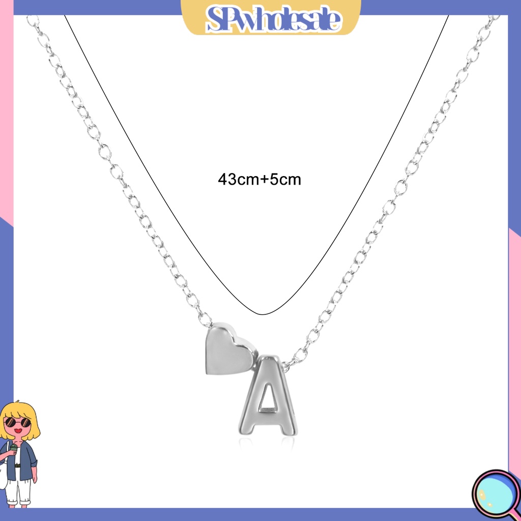 <SPwholesale> Vòng cổ Mặt Chữ Bằng Hợp Kim Không Gỉ Cho Cặp Đôi