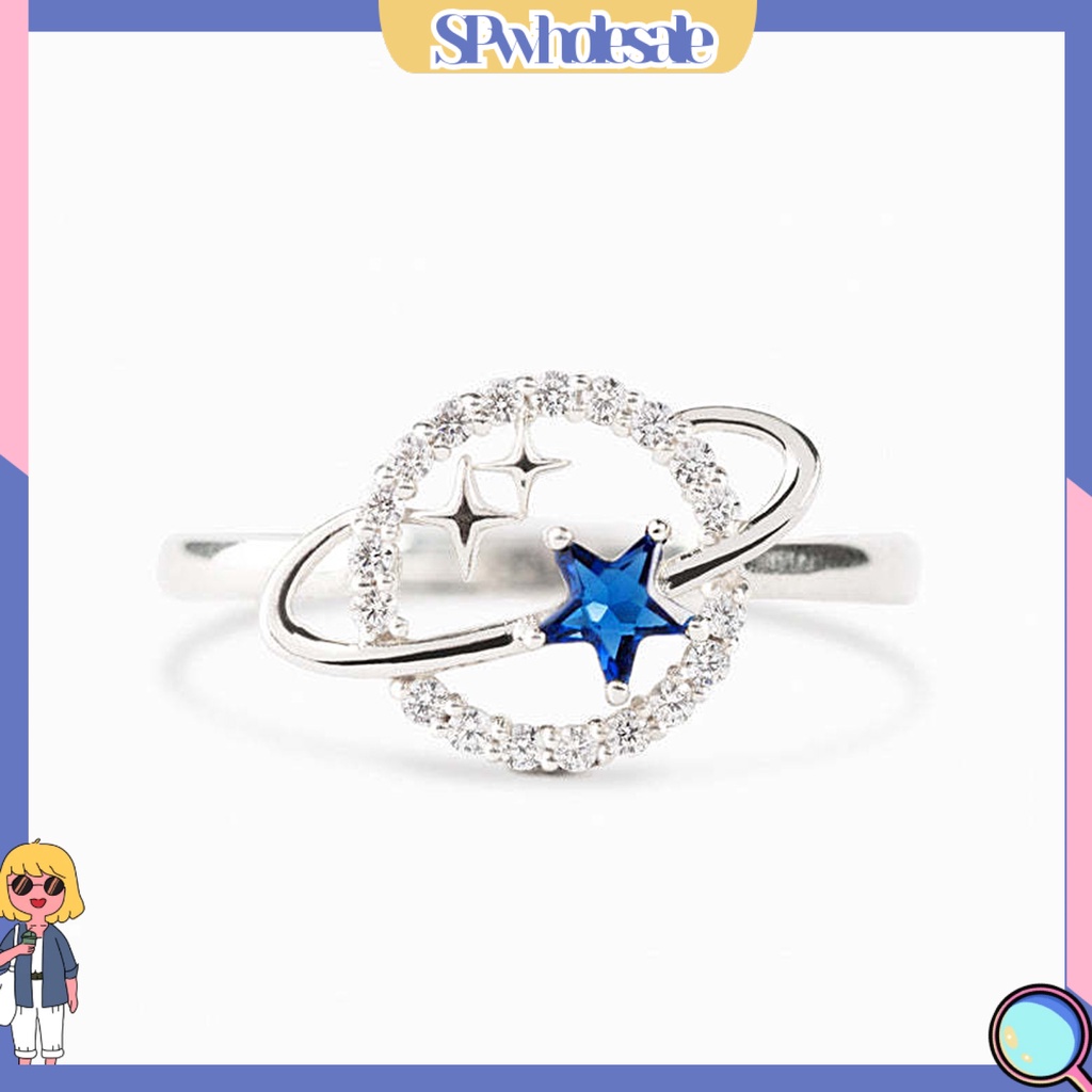 <SPwholesale> Nhẫn Cưới Mạ Điện Hình Hành Tinh Ngôi Sao Thời Trang Cho Nữ