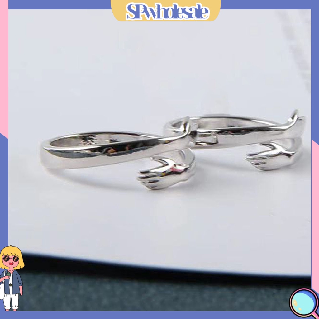 <SPwholesale> Nhẫn Cưới Hình Trái Tim Đơn Giản Có Thể Điều Chỉnh Kích Cỡ