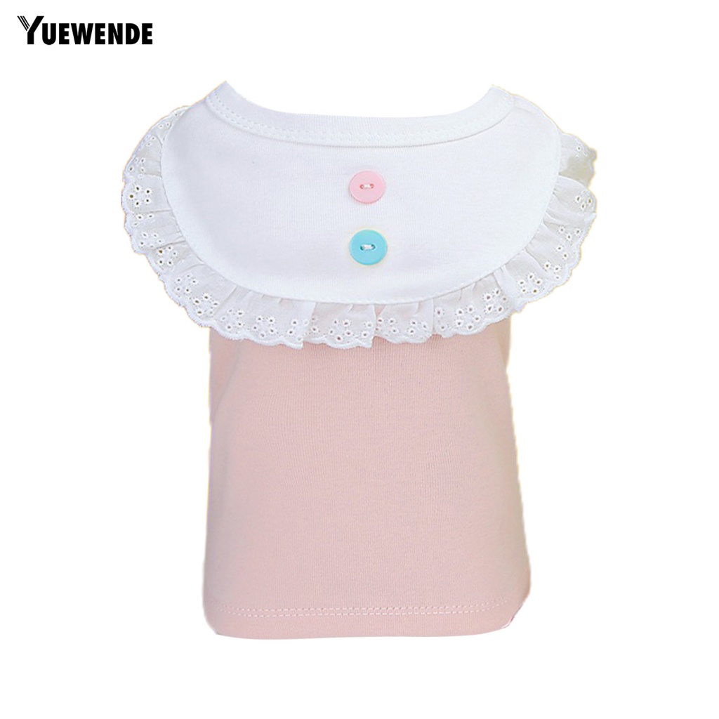 Yue.z Áo Yếm Bằng Cotton Phối Ren Thời Trang Mùa Hè Dành Cho Cún Cưng