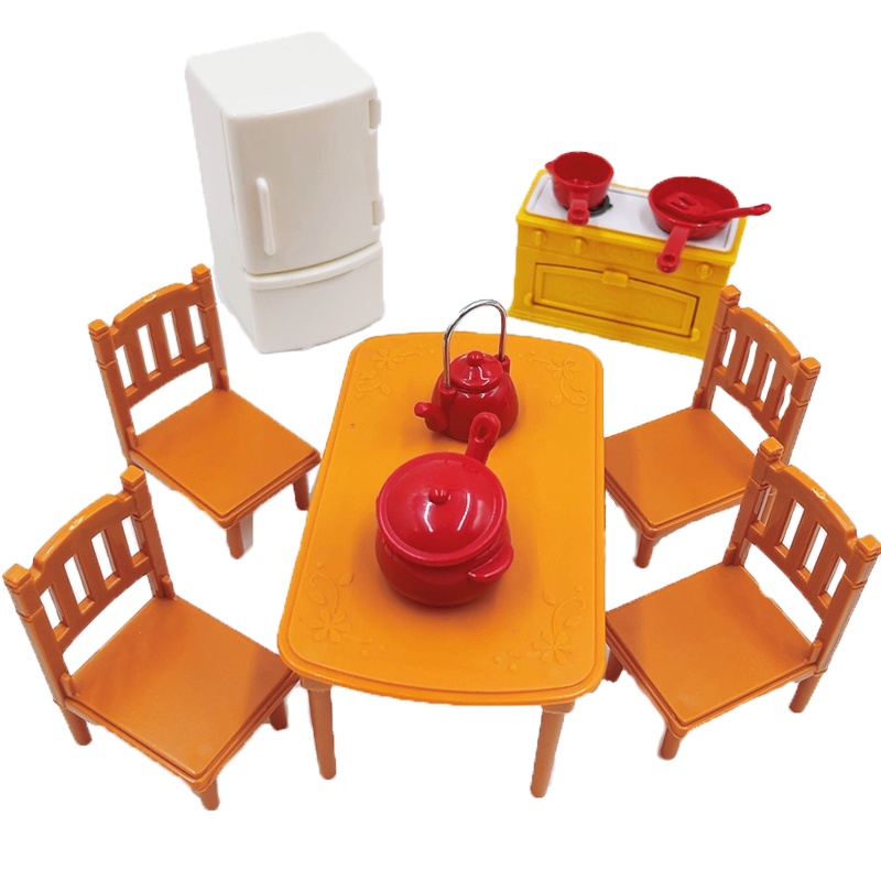 Bộ Nội Thất Gia Đình Thỏ Calico Critter Tỉ Lệ 1: 12 Trang Trí Nhà Búp Bê