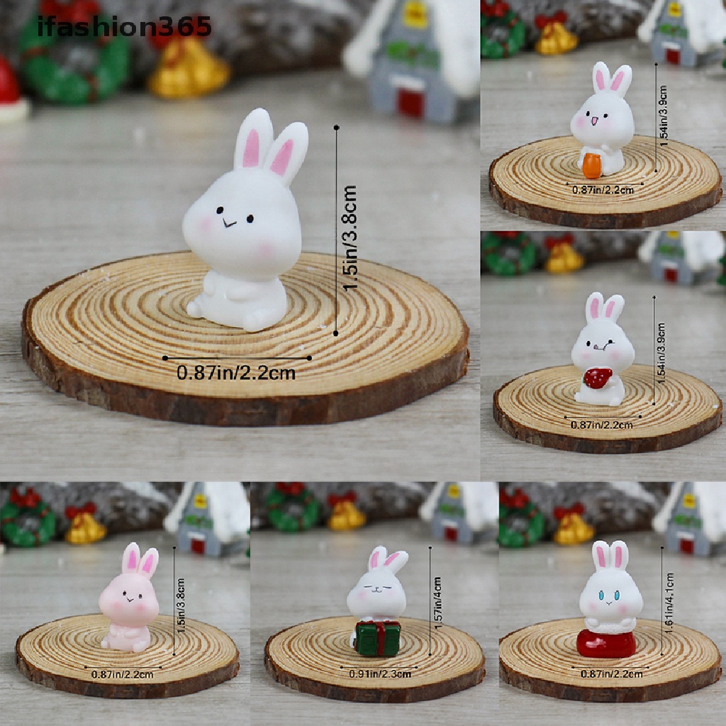1 Mô Hình Chú Thỏ Mini Bằng Nhựa Resin DIY Thời Trang ifashion365
