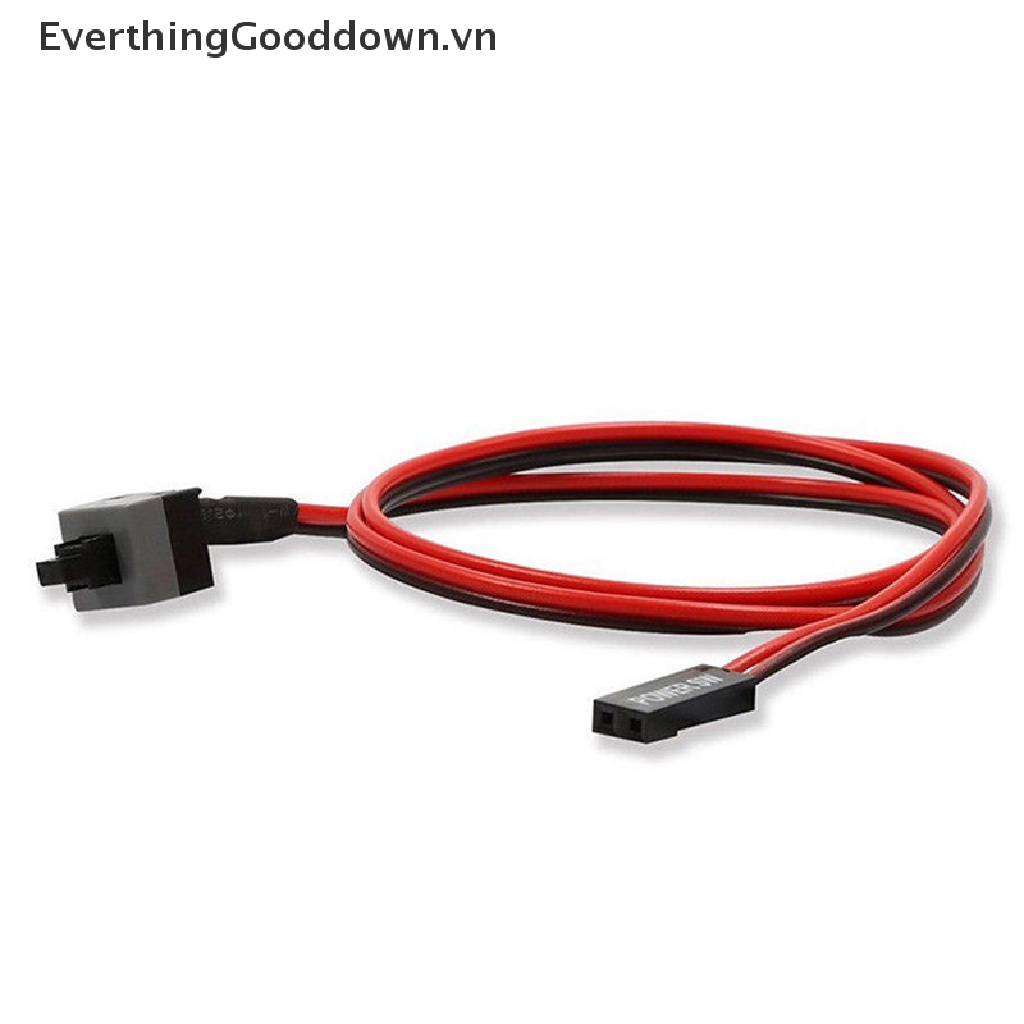 Everthinggooddown 5 Dây Cáp Nguồn 50cm 2 Pin SW Nút Nhấn / Tắt Dành Cho Máy Tính