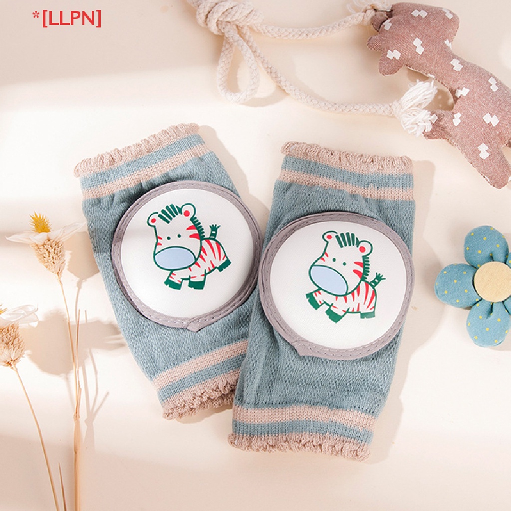 1 Cặp Đệm Bảo Vệ Đầu Gối Họa Tiết Hoạt Hình Thoáng Khí An Toàn Cho Bé