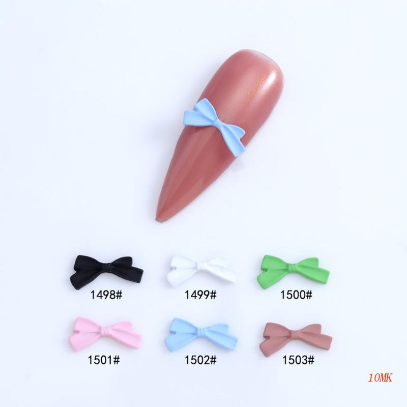 Set 5 Miếng Dán Trang Trí Móng Tay Hình Nơ Nhiều Màu Sắc DIY