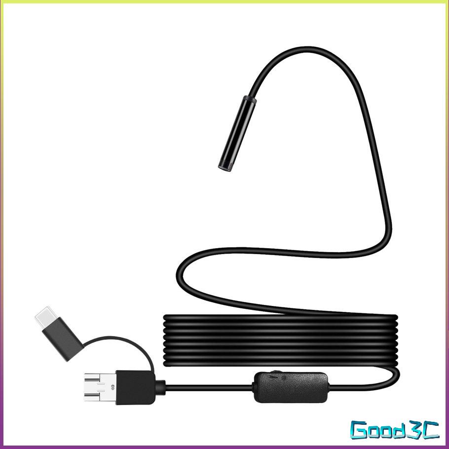 8Mm Rắn Phạm Vi Nội Soi Chống Nước Kiểm Tra Camera Hd Boroscope Cho Andorid Windows Mac Os 2M Dây Cáp Linh Hoạt Usb 6 Led [U/1]