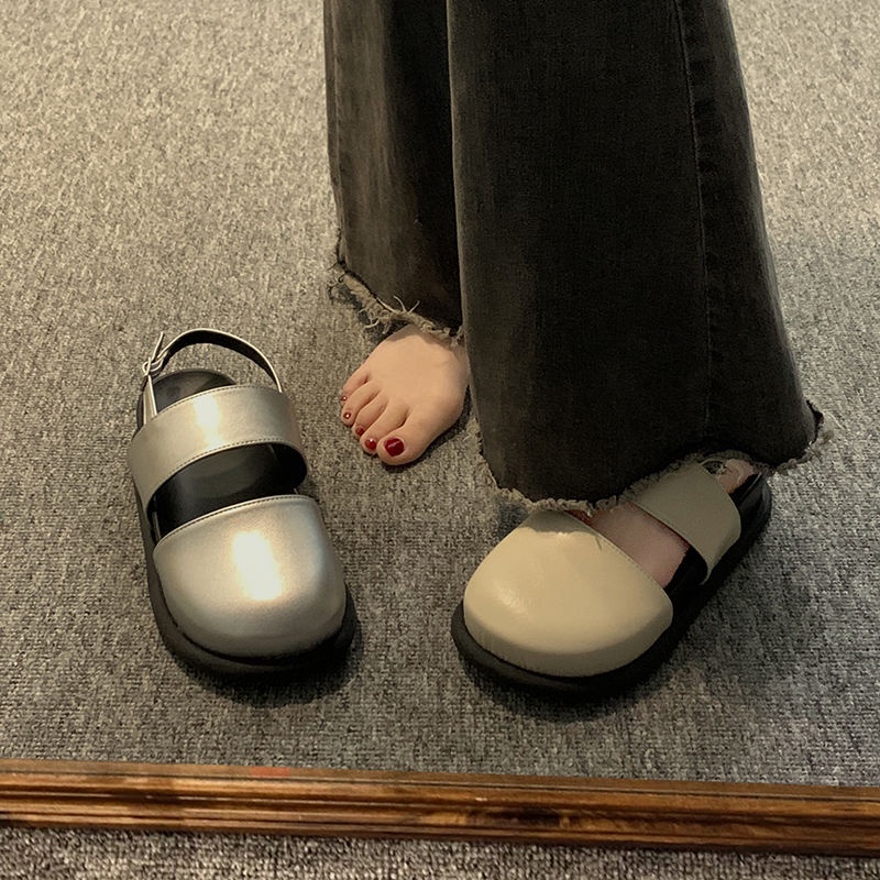 Giày Sandal Hở Ngón Đế Dày Mềm Mại Thoáng Khí Phong Cách Retro Thời Trang Cao Cấp Cho Nữ