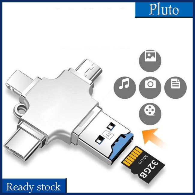 Đầu Đọc Thẻ 4 Trong 1 Usb 3.0 Micro Sd Sang Usb Otg Cho Iphone
