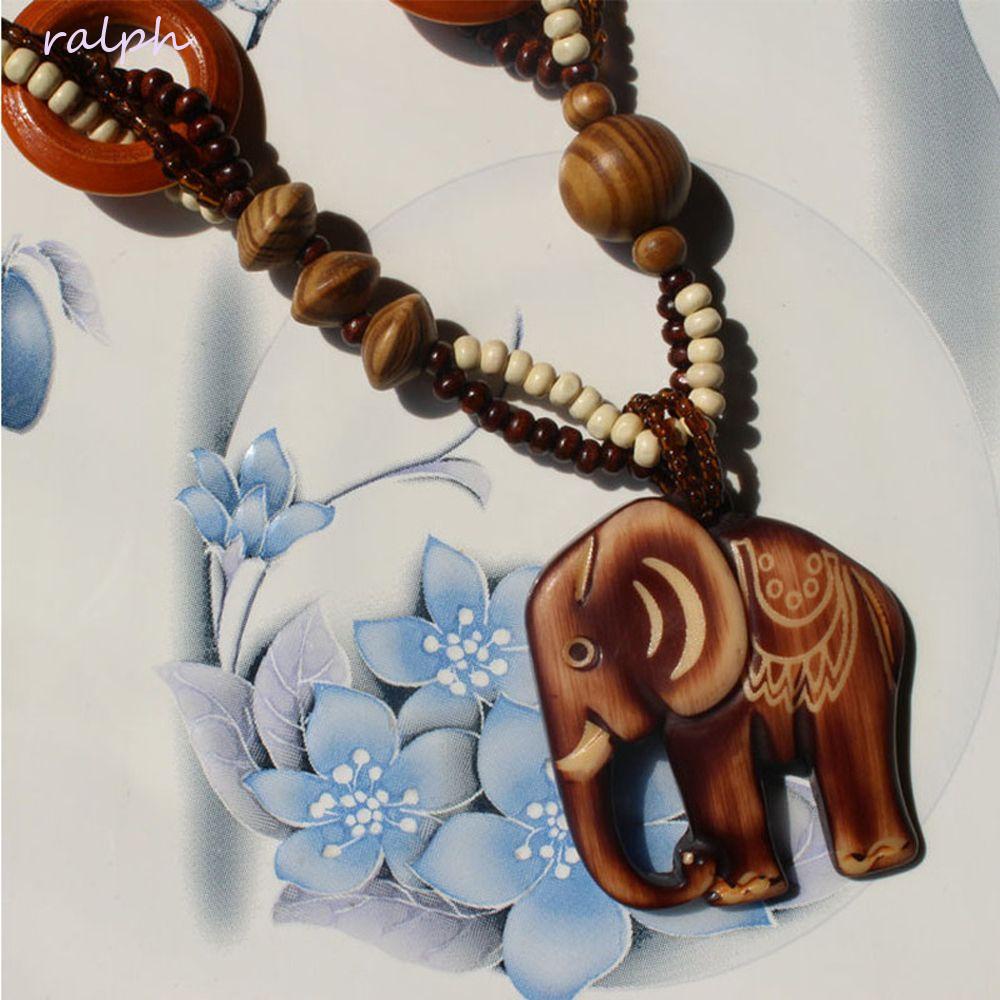 Vòng cổ Mặt Hình Voi Bằng Gỗ Thời Trang Dành Cho Nữ