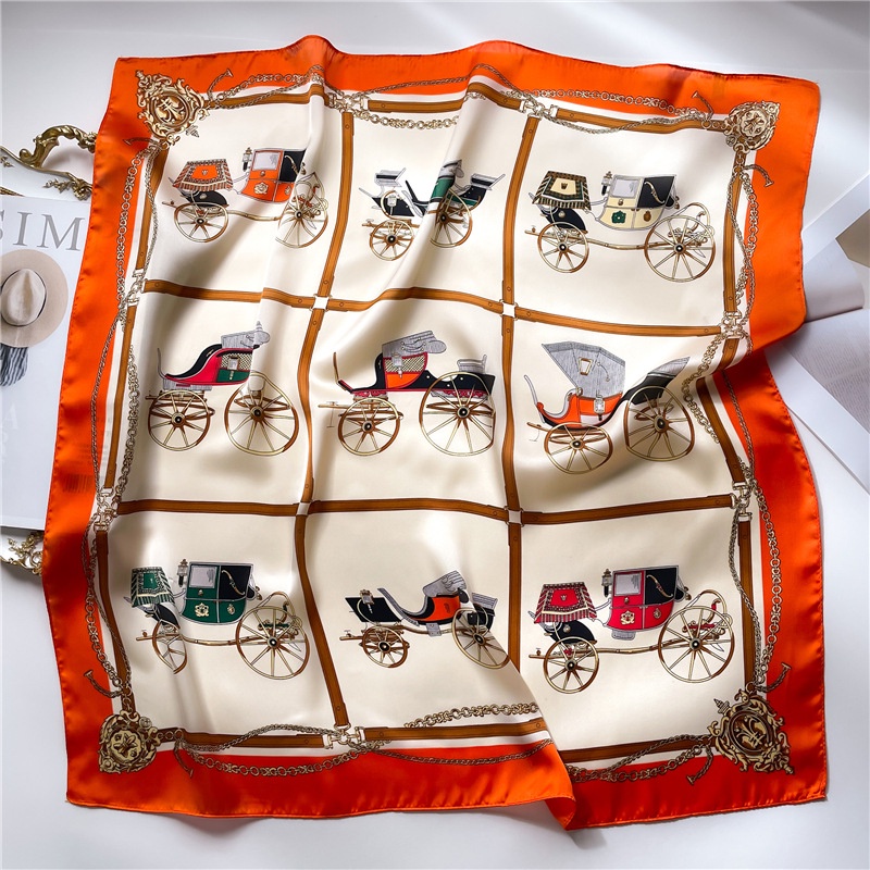 Khăn Choàng Lụa Mỏng Hình Vuông Thời Trang Xuân Hè Hàng Mới Dành Cho Bạn Nữ Mặc Khi Đi Du Lịch