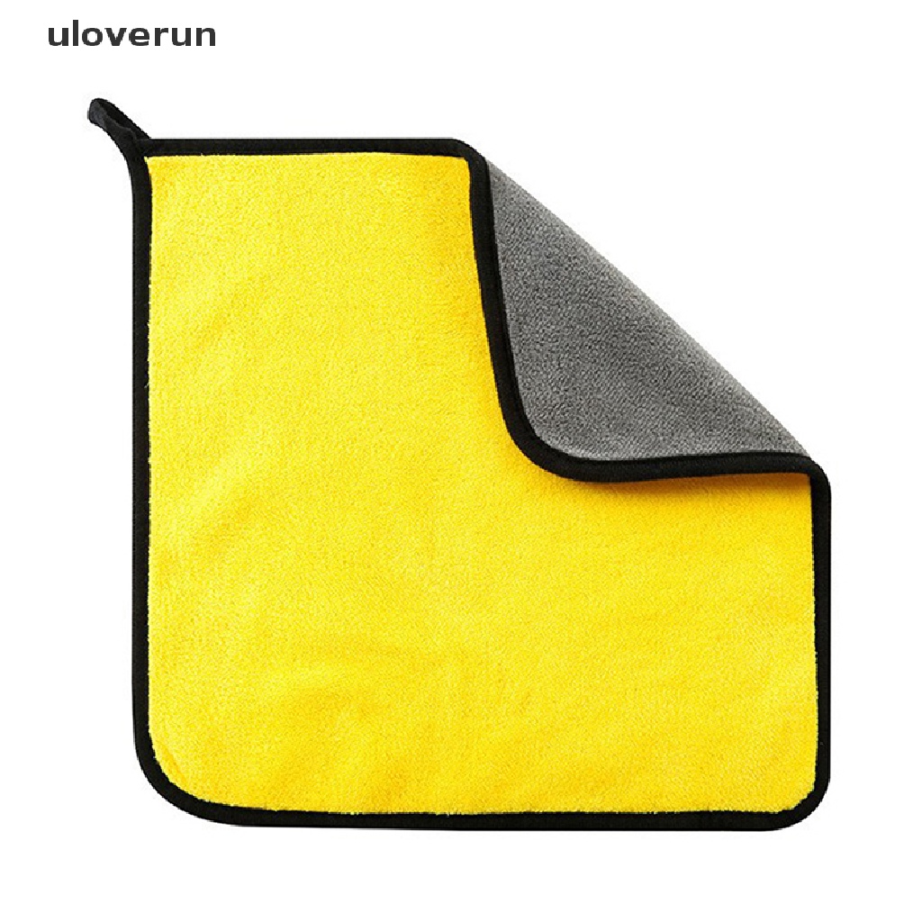 Uloverun Khăn Lông Cừu San Hô Dày Hai Mặt Siêu Thấm Hút Màu Sắc Ngẫu Nhiên vn