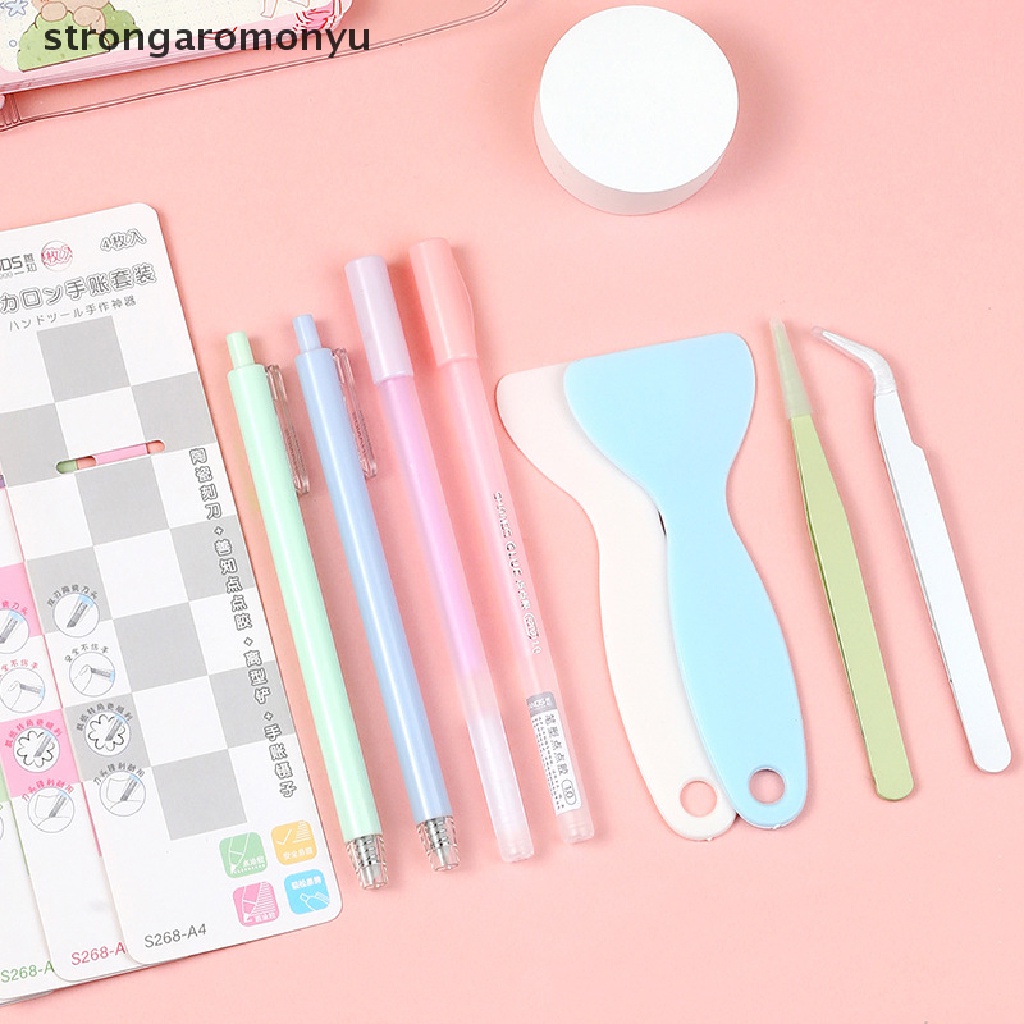 Bộ 4 Dụng Cụ Bút Nhíp Dùng Trang Trí Sổ Tay DIY Dễ Thương