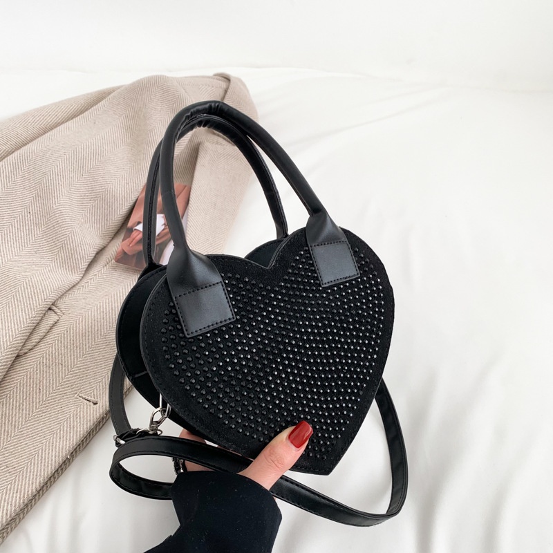 Túi Xách Đeo Vai Hình Trái Tim Đính Đá Thời Trang Mùa Xuân 2023 Dành Cho Nữ