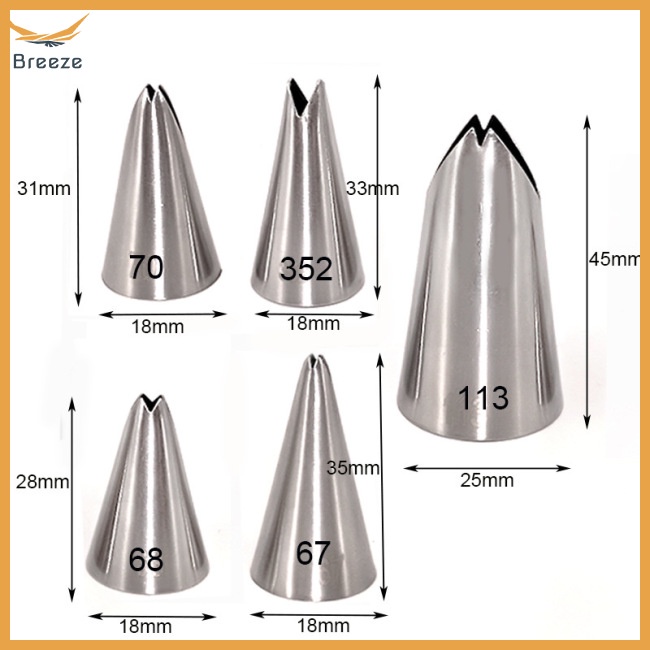 Bộ 3 Dụng Cụ Bắt Kem Trang Trí Bánh Hình Chiếc Lá