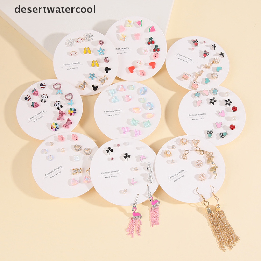 Devn Đôi Bông Tai Xỏ Lỗ Nhiều Cặp Hình Học Bướm Dễ Thương Thời Trang Hàn Quốc Martijn