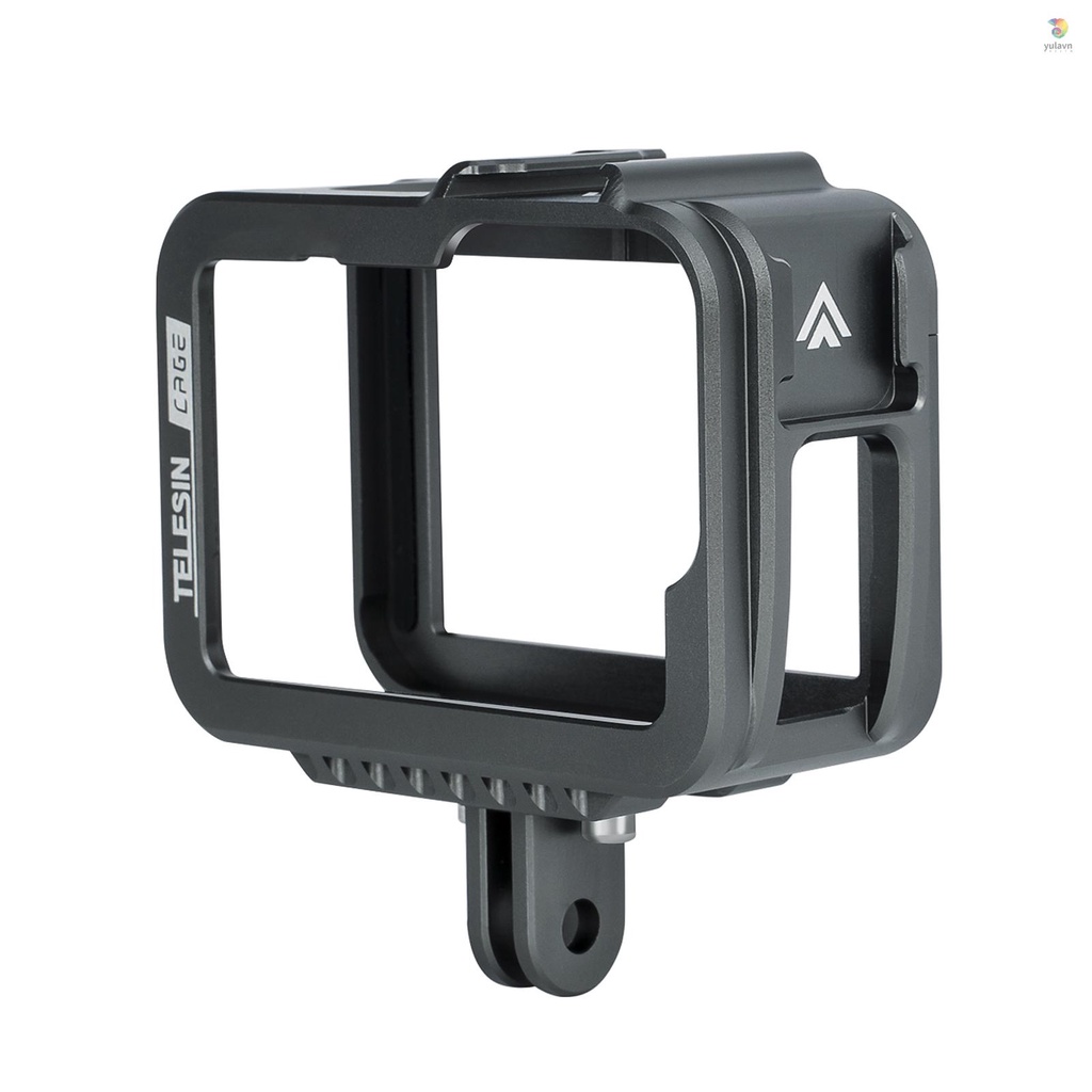 TELESIN Khung Máy Ảnh Bằng Hợp Kim Nhôm Tel Resin Hai Ngàm Thay Thế Cho 9 Camera
