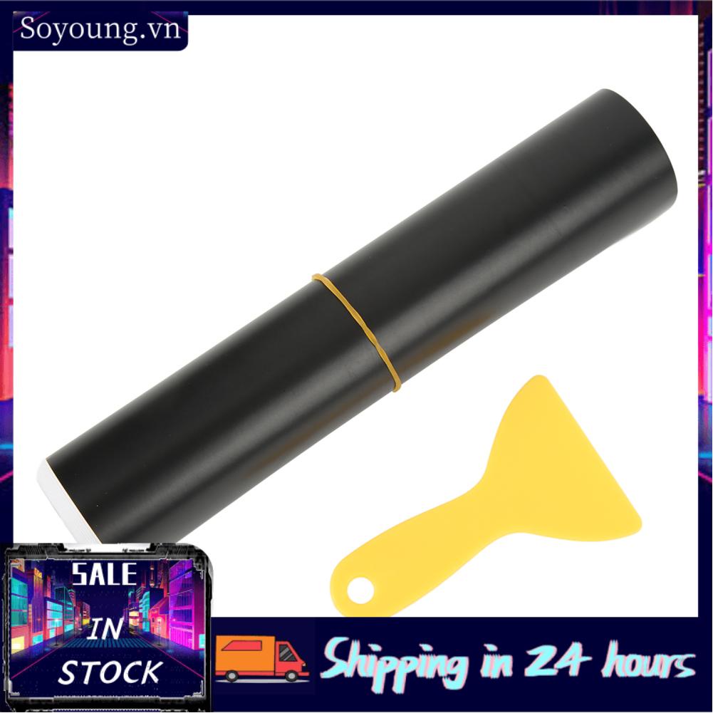 Soyoung 130 X 20cm Car Windscreen Sun Strip Sticker Matte Black PVC Windshield Protection Universal