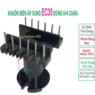 Khuôn nhựa biến áp xung ec3542 tròn đứng - linhkien hd
