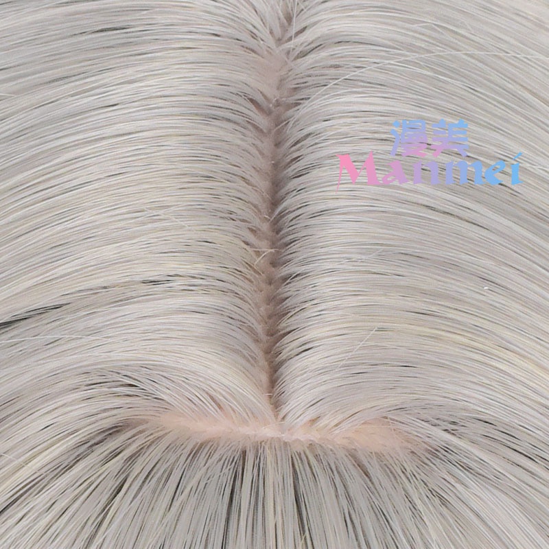 Manmei Honkai: Star Rail Trailblazer Cosplay Wig 52cm Wig Gray Gradient Wig Cosplay Anime Cosplay Wigs Heat Resistant Synthetic Wigs