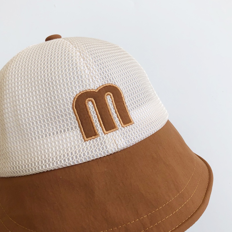 Nón Tai Bèo Vành Rộng Phối Lưới In Chữ Thời Trang Mùa Hè Cho Bé