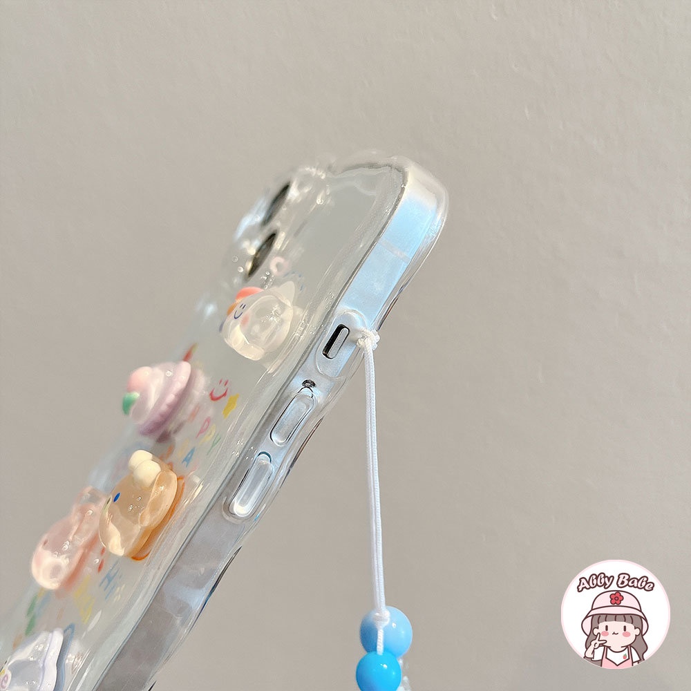 Ốp Điện Thoại TPU Mềm Trong Suốt Chống Mồ Hôi In Hình Gấu Thỏ Lấp Lánh Cho IPhone 14 Pro Max 13 12 11 Pro Max X XS Max