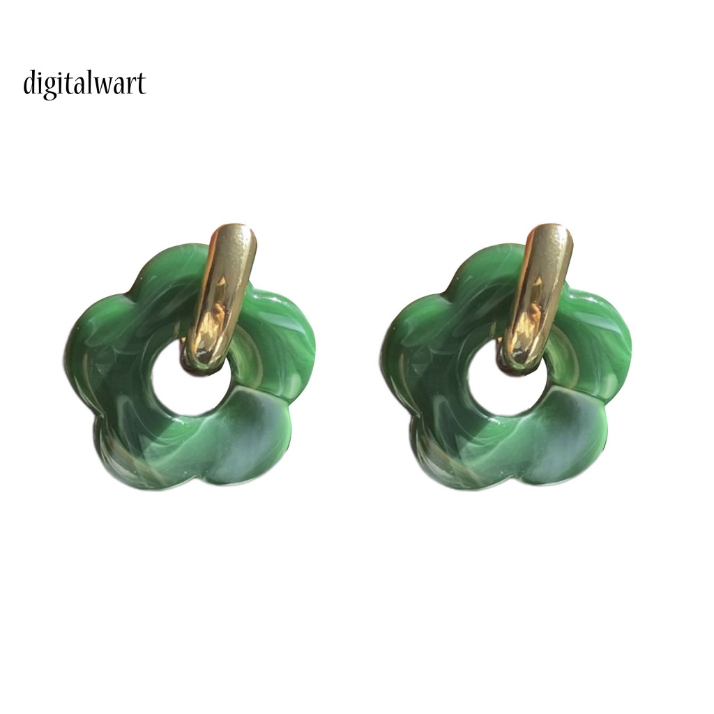 Kỹ Thuật Số| 1 Đôi Bông Tai Hình Hoa Bằng Nhựa Resin Tinh Tế Dành Cho Nữ