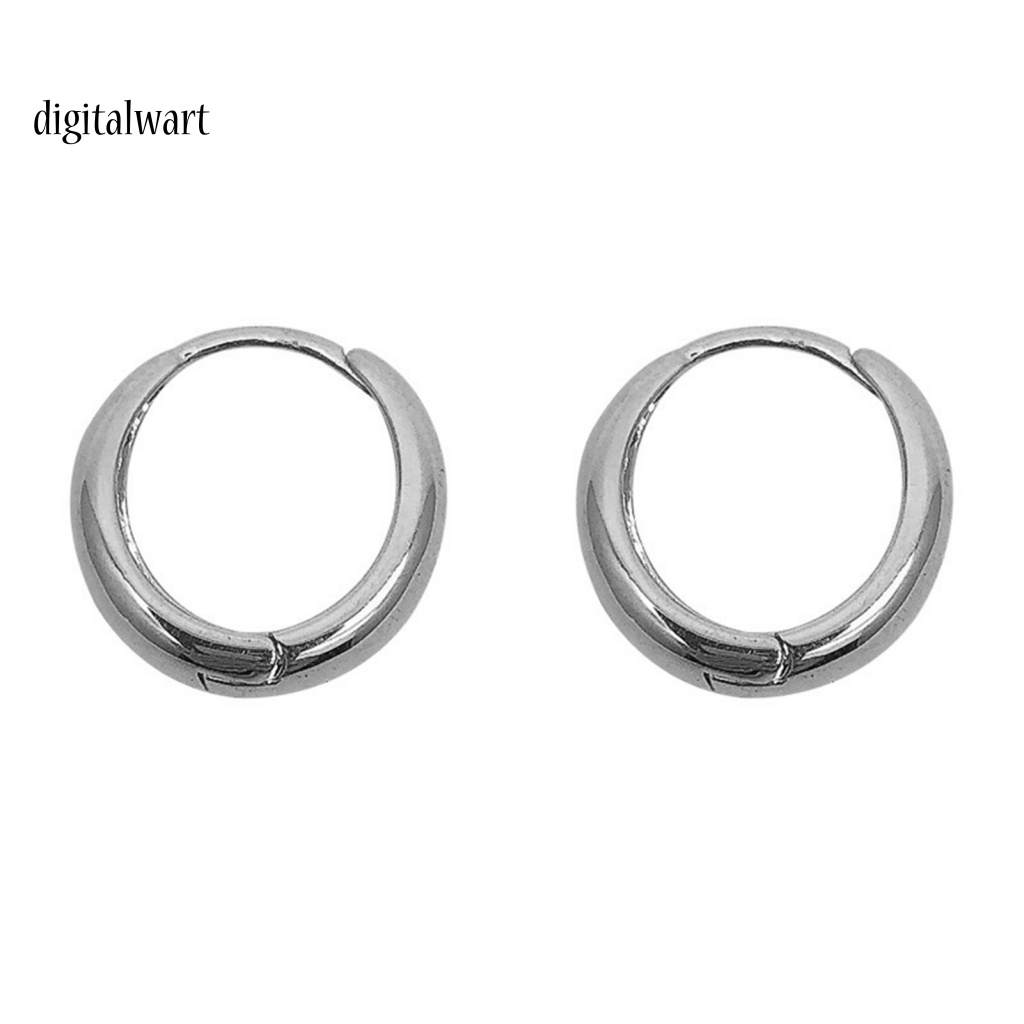 Kỹ Thuật Số| 1 Đôi Bông Tai Tròn Mạ Điện Hình Giọt Nước Dày Dặn Thời Trang