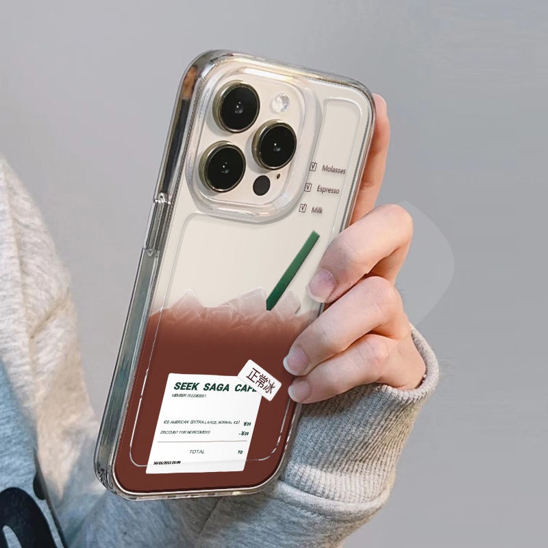 ✅Ly Uống Cà Phê Bằng Đá Lạnh plus711128Ốp Điện Thoại Dẻo Họa Tiết Đơn Giản Thời Trang Cho Iphone14Promax / 13iPhone14promax