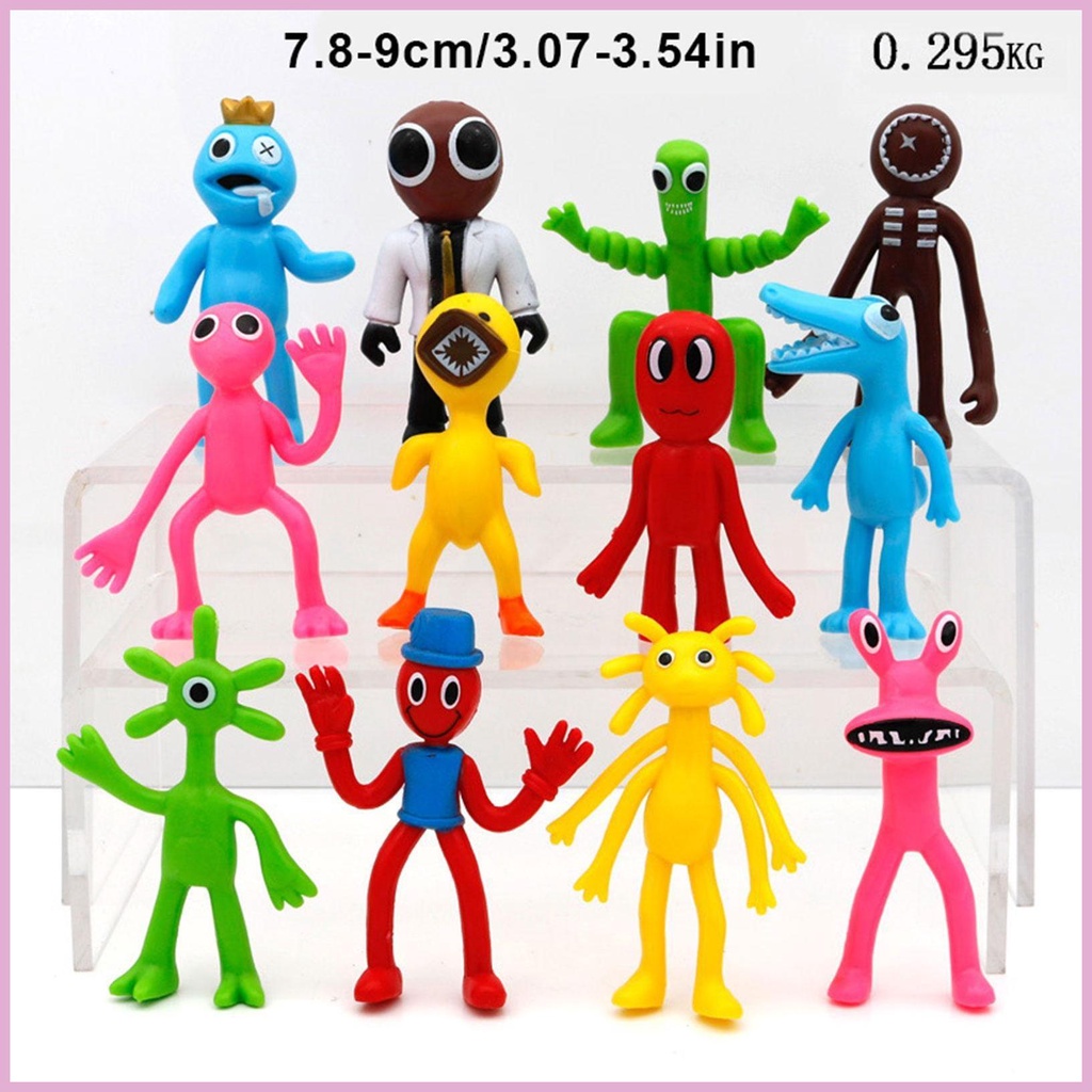 Bộ 12 Búp Bê Cầu Vồng Bằng Nhựa Thân Thiện Với Môi Trường