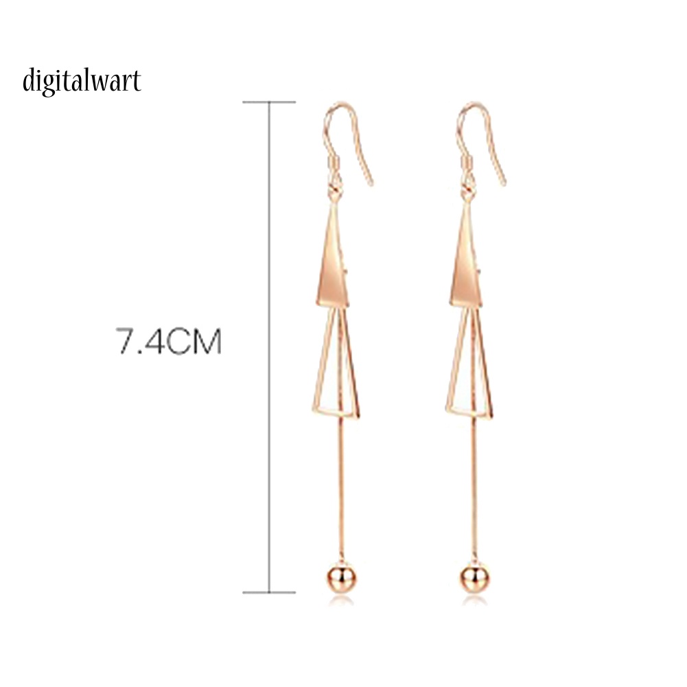 Kỹ Thuật Số| Đôi Bông Tai Dáng Rơi Họa Tiết Hình Tam Giác Thời Trang Cho Nữ