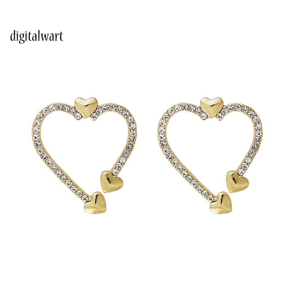 Kỹ Thuật Số| Khuyên Tai Kim Loại Hình Trái Tim Thời Trang Nữ