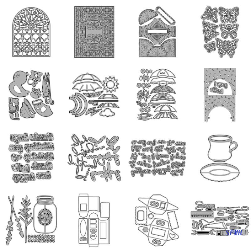 Khuôn Cắt Giấy Kim Loại Trang Trí Thẻ Scrapbook