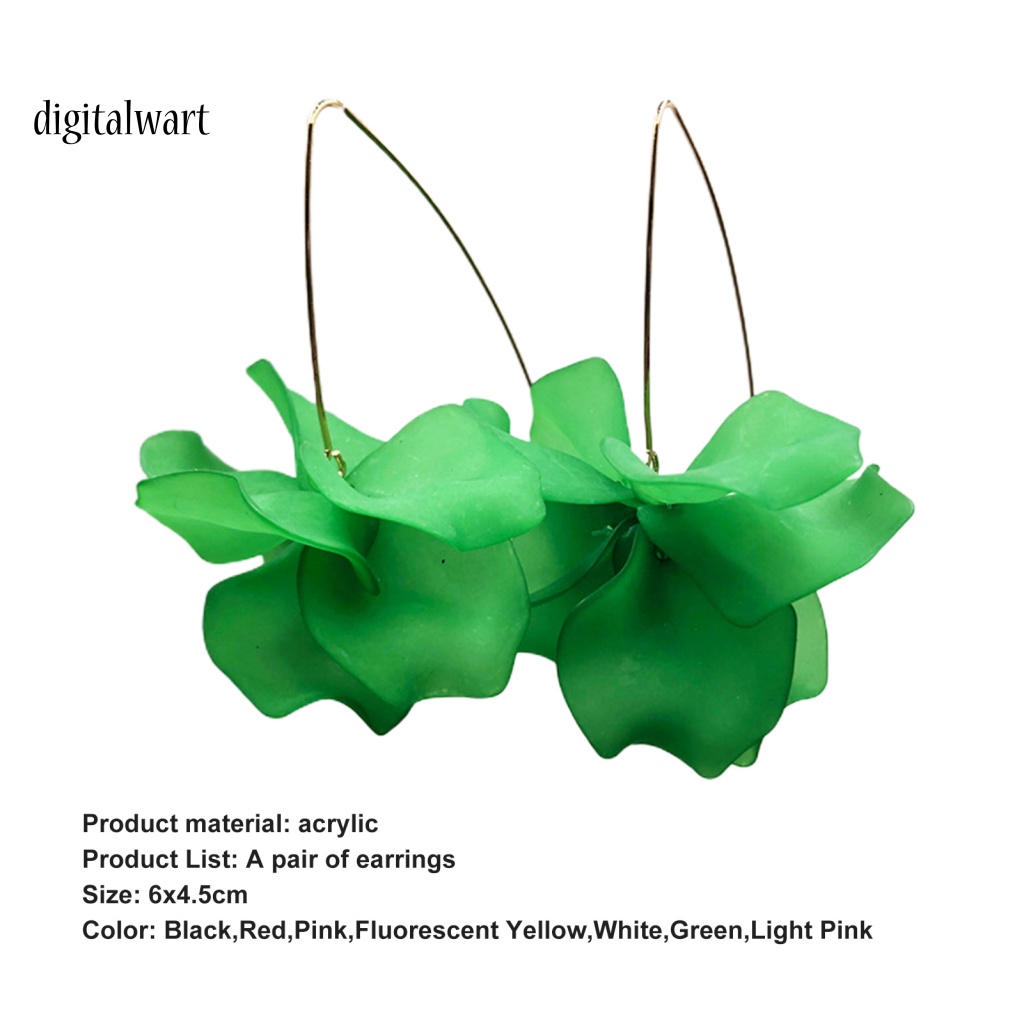 Kỹ Thuật Số| 1 Đôi Bông Tai Móc Hình Cánh Hoa Handmade Phong Cách Bohemian Thời Trang Cho Nữ