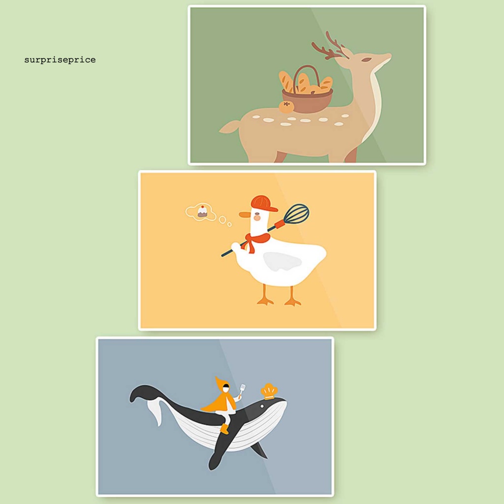 Sticker Dán Tường Bằng Màng Nhôm Họa Tiết Hoạt Hình Động Vật Dễ Thương Trang Trí Nhà Bếp