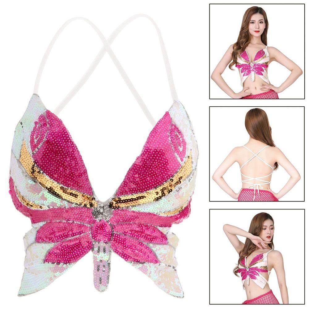 MIH Áo Ngực Đính Kim Sa Lấp Lánh Dùng Để Múa Bụng