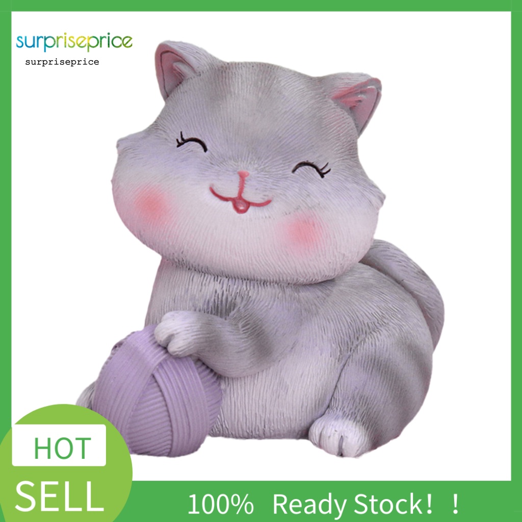 Mô Hình Chú Mèo Bằng Nhựa Resin Dễ Thương Trang Trí Nhà Cửa